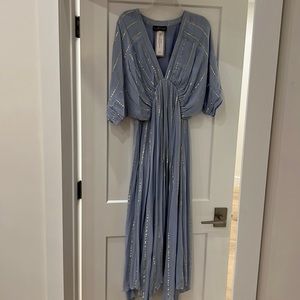 Liza Byrd sissy sequin midi dress size L NWT